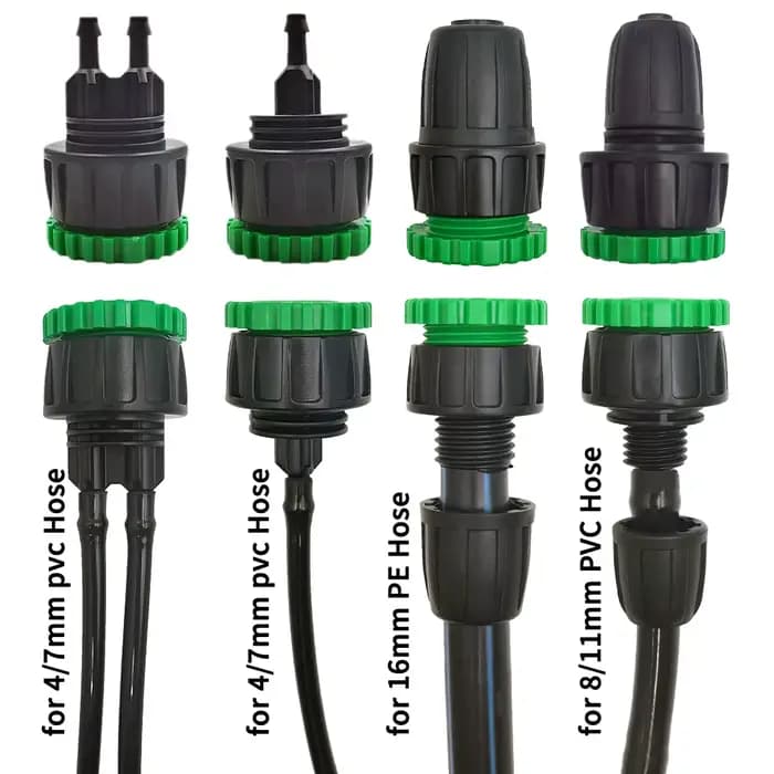 Oasis 3X adaptateur de robinet de jardin connecteurs de tuyau séparateur femelle 1/2 "3/4" à 4/7mm 8