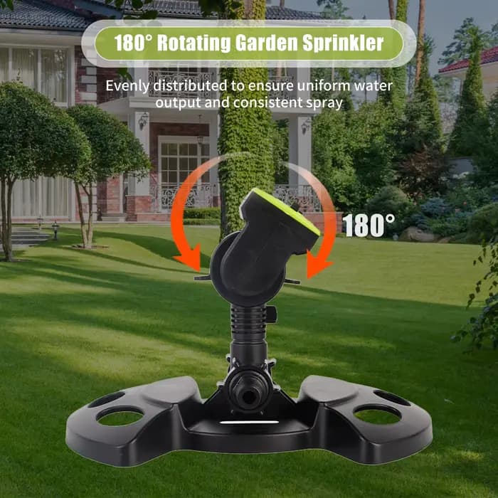 Arroseur de jardin 180 ° Système d'irrigation par arroseur de pelouse rotatif et réglable, grande couverture, pulvérisateur d'eau, fournitures de jardinage