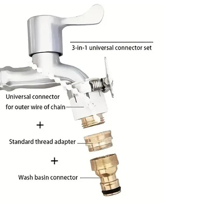 Adaptateur de tuyau d'eau, robinet domestique, connexion rapide d'eau, pistolet à eau pour Machine à