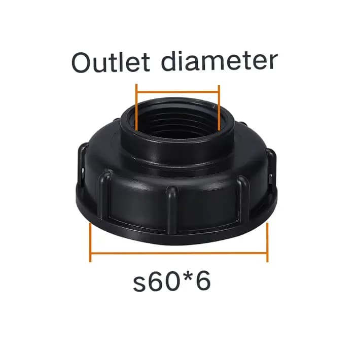 Raccords de réservoir IBC Durable S60X6, filetage à 1/2 "3/4" 1 ", 1000l, adaptateur de remplacement