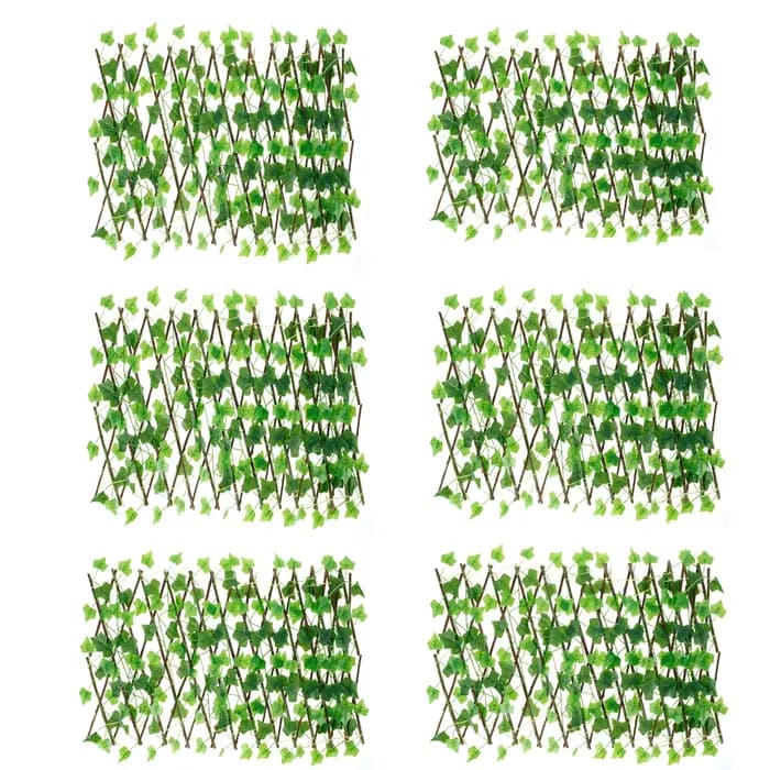 1 ~ 6 pièces nouveau treillis extensible de criblage de jardin 40cm feuille artificielle clôture de confidentialité faus
