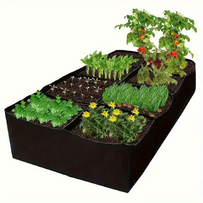 Jardinage à domicile 128 gallons 8 grilles sac de plantation respirant épaissi tridimensionnel légum
