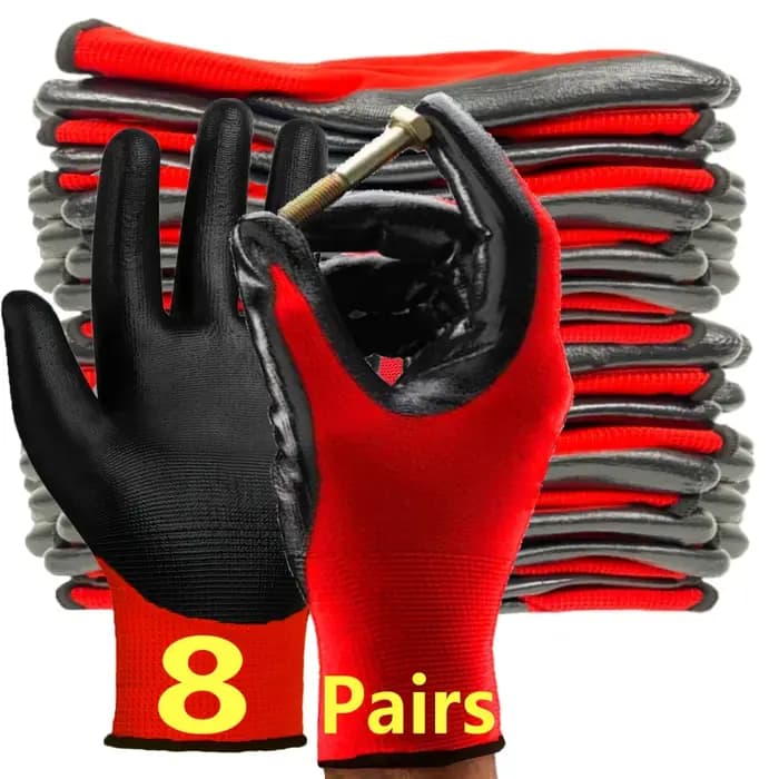 Gants de jardinage ergonomiques effet seconde peau, avec protection du pouce et de la paume, multicolores, pour la maison, le jardin, la voiture, le travail, hommes et femmes