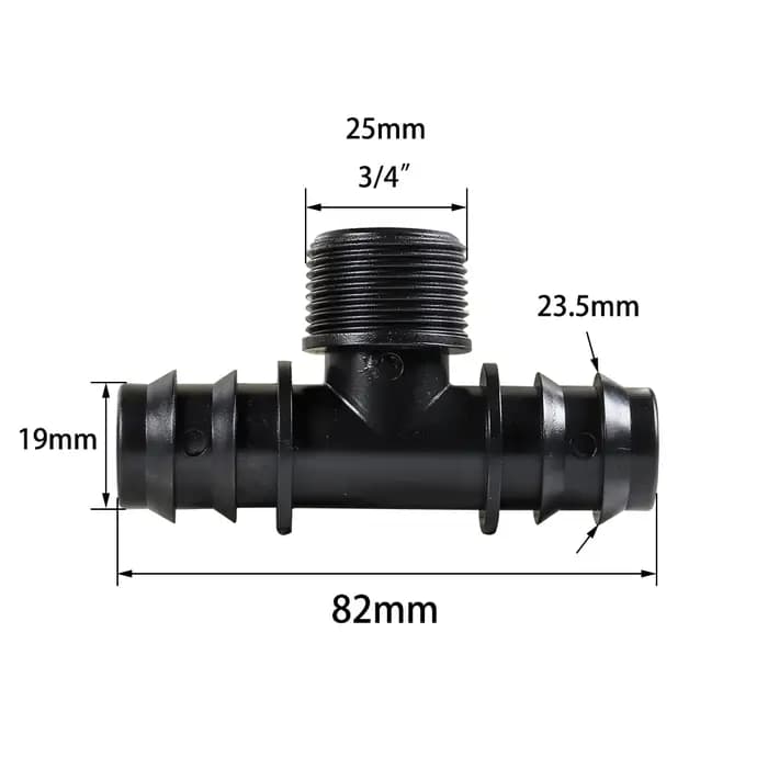2pcs 25mm 1 "PE tuyau connecteur eau de jardin mini