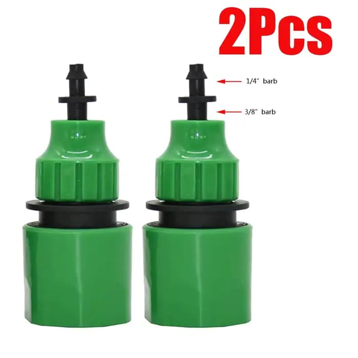 Adaptateur à raccord rapide avec connecteur barbelé 1/4 (ID 4mm) ou 3/8 ''(8mm), pour l'irrigation d