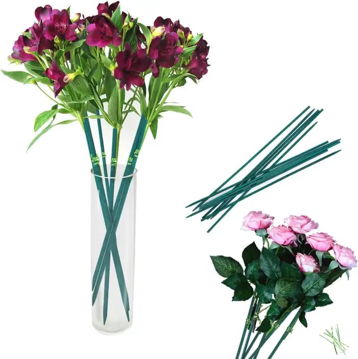 Piquets de plantes en bambou, Support de bâtons de plantes, Support de plantes florales en bois, Sup