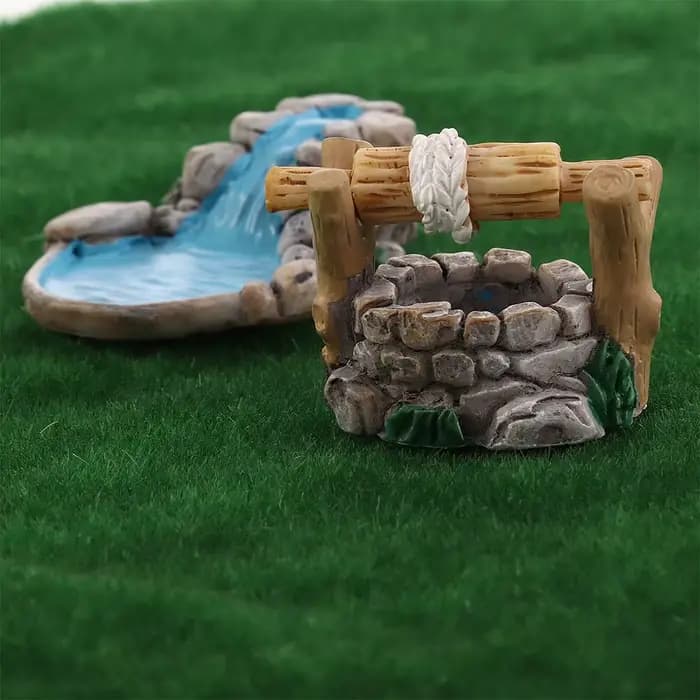 Miniature décorative en résine pour jardin, pot de bonsaï, figurines rétro, artisanat paysager, décoration DIY