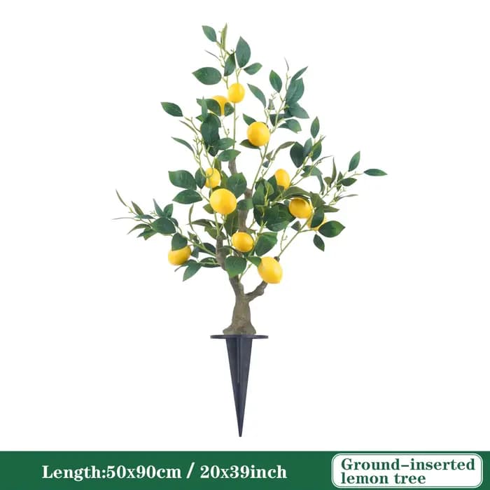 Uflower Arbre artificiel citronnier avec pot, grande plante artificielle pour la maison, le jardin,