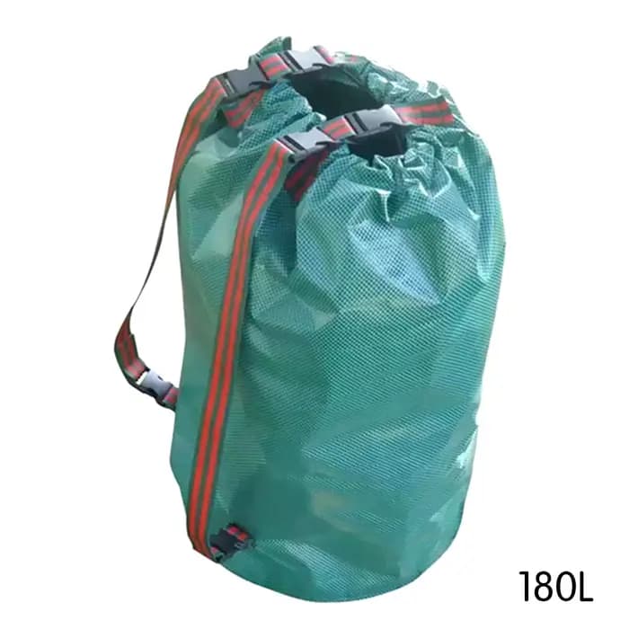 Sac à déchets de jardin 120-300 L Grande capacité Sacs réutilisables Sac à feuilles étanche Poubelle à mauvaises herbes