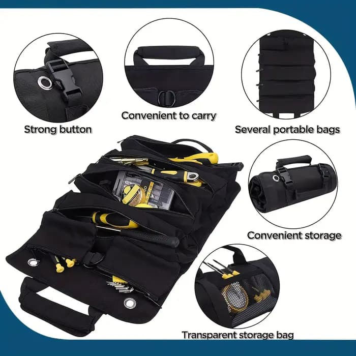 Organisateur de sac à outils-petit sac à outils avec pochettes détachables