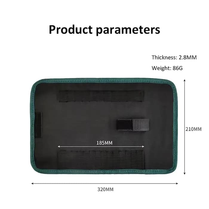 Sac à outils enroulable professionnel-organisateur en toile multi-poches pour forets et tournevis boîte