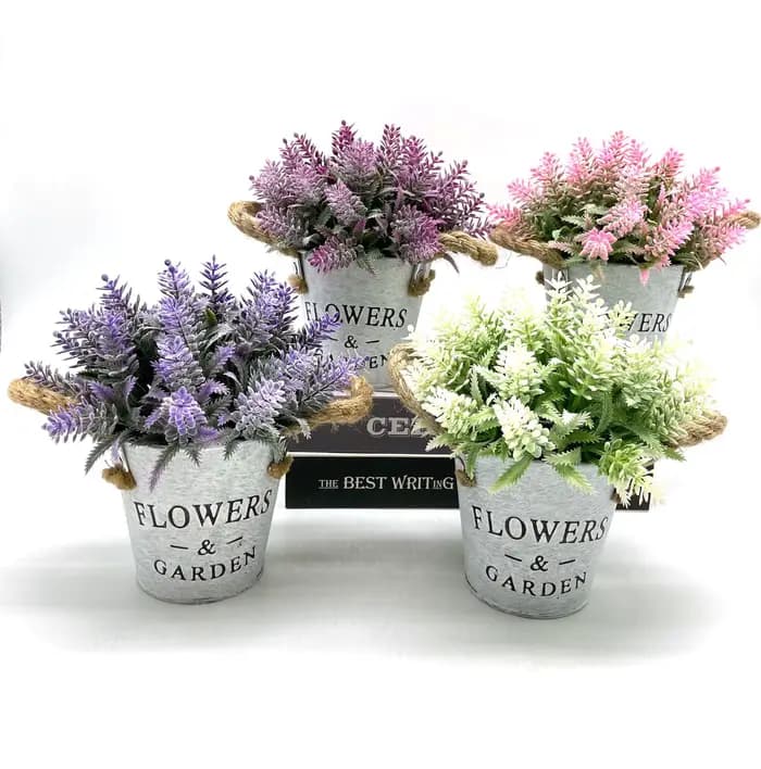 Fleurs artificielles simulé Eucalyptus lavande plante en pot pour décorer la maison Restaurant salon décor jardin fête bureau