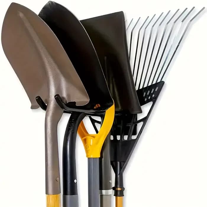 Un support à outils mural en métal / 1 pièce - Étagère polyvalente pour garage et jardin pour pelles