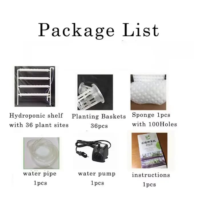 Kit de culture hydroponique pour plantes à 36 sols, pots de pépinière, culture antiparasitaire sans