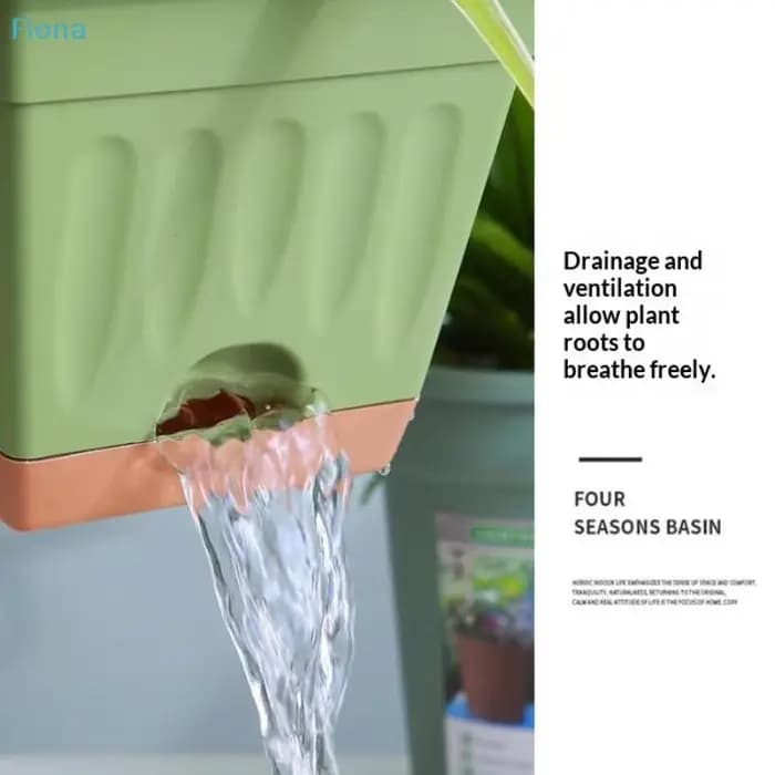 ✔ Pot de fleurs rectangulaire en plastique pour plantes d'intérieur et d'extérieur