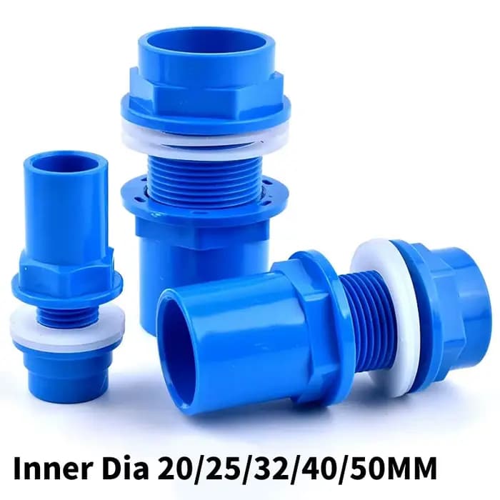 Connecteur de tuyau en PVC bleu 20 ~ 50mm, Joint de Tube d'alimentation en eau d'irrigation de jardi