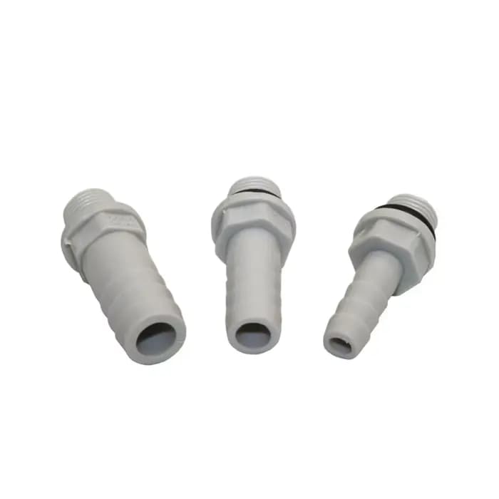 1/8 "1/4" 3/8 "1/2" filetage mâle à 6/8/10/12mm tuyau barbelé connecteur droit en plastique Aquarium