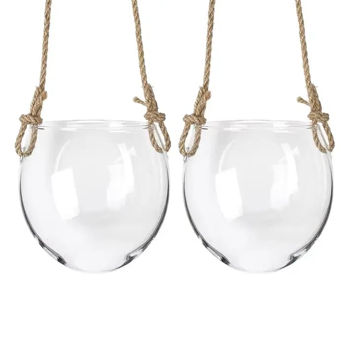 Vase suspendu hydroponique transparent en verre, pot de fleurs exquis, bouteille d'arrangement flora