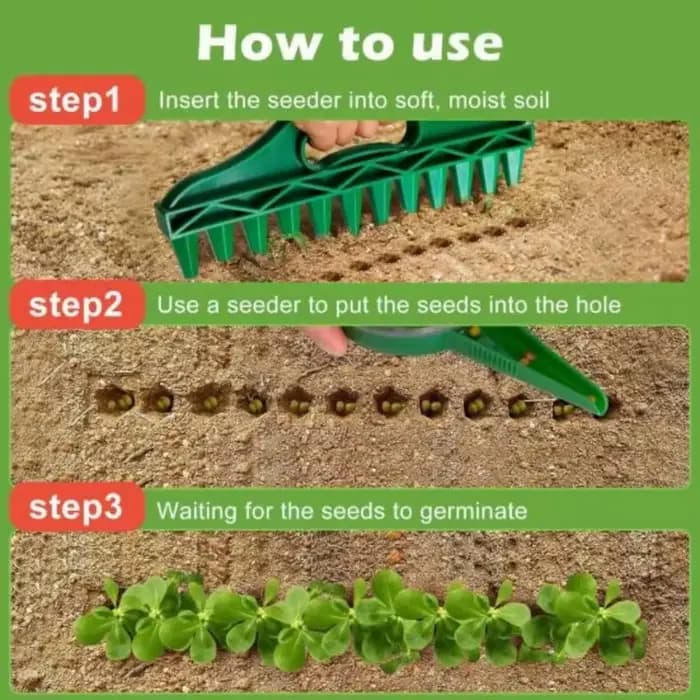 Semoir manuel portable pour semis en jardinage
