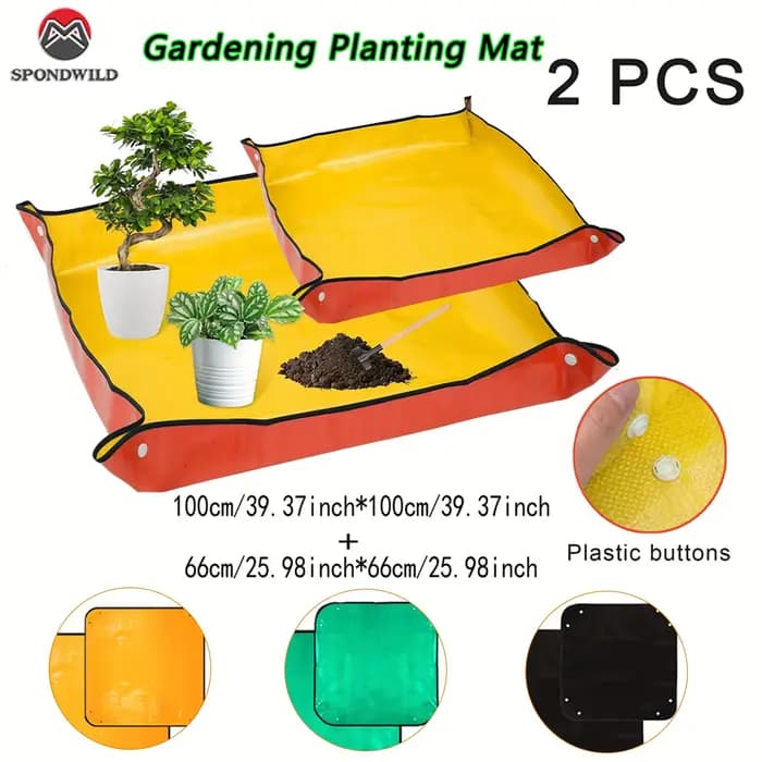 Ensemble de tapis de plantation pliables et imperméables, tapis de rempotage réutilisable pour pots