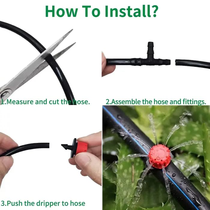 Tuyau d'arrosage de jardin en PVC, micro tuyau d'irrigation goutte à goutte, arroseur de tube, 100 e