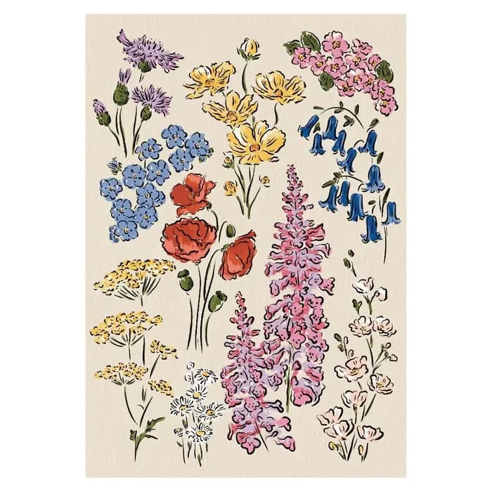 Affiche d'art de jardin avec vase à fleurs