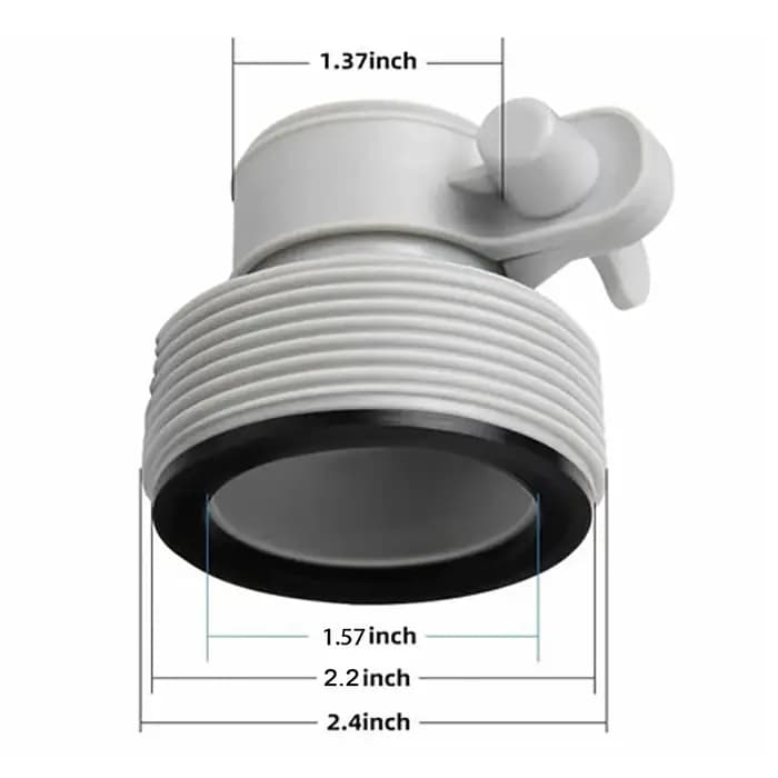 Adaptateur de tuyau de piscine 1.25 "à 1.5"
