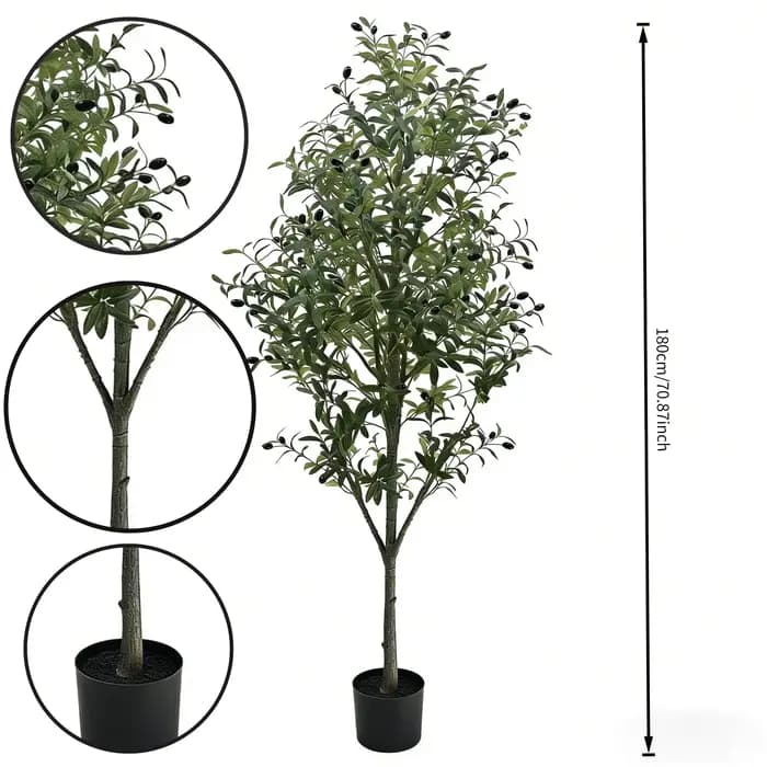 Olivier artificiel en pot de 180 cm (70 pouces)