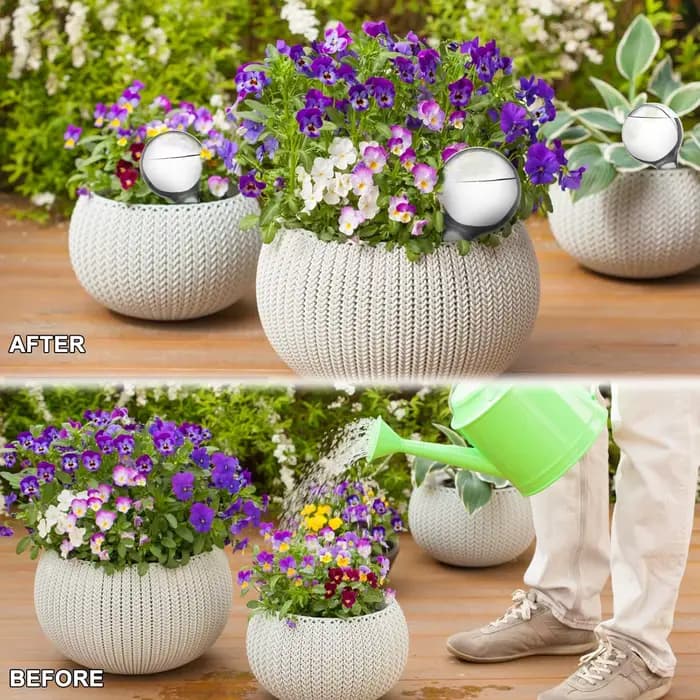 Lot de 12 boules d'arrosage pour plantes d'intérieur 13x5cm Système