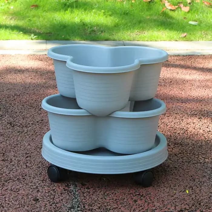 Pot en plastique pour légumes, balcon familial, plante en Pot de fraises, tridimensionnel multicouch