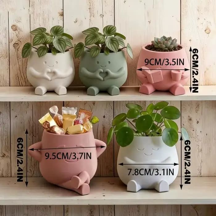 Pot de fleurs en résine en forme de tête de fleur mignon, pour intérieur et extérieur, design unique, pot de jardin en forme de chaise, décoration maison et jardin