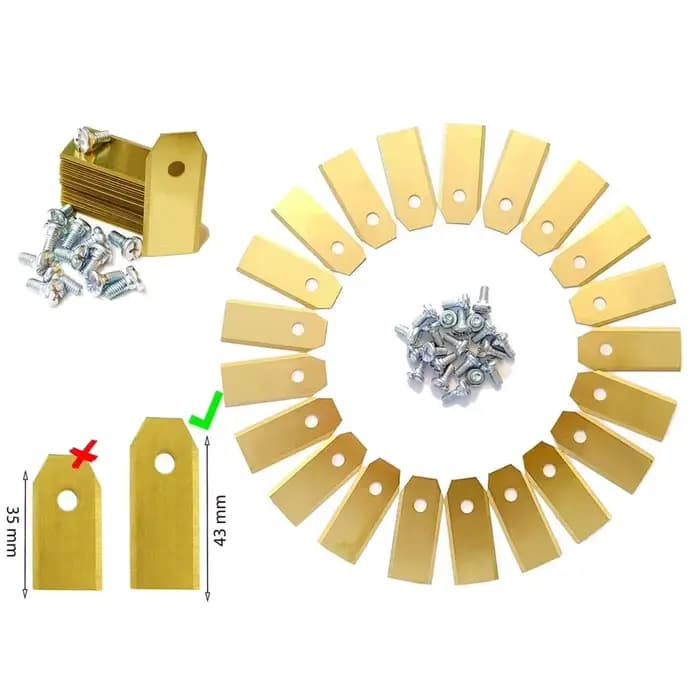 Ensemble de lames de rechange pour tondeuse à gazon robotique, argent doré, 9 pièces, 18 pièces, 30