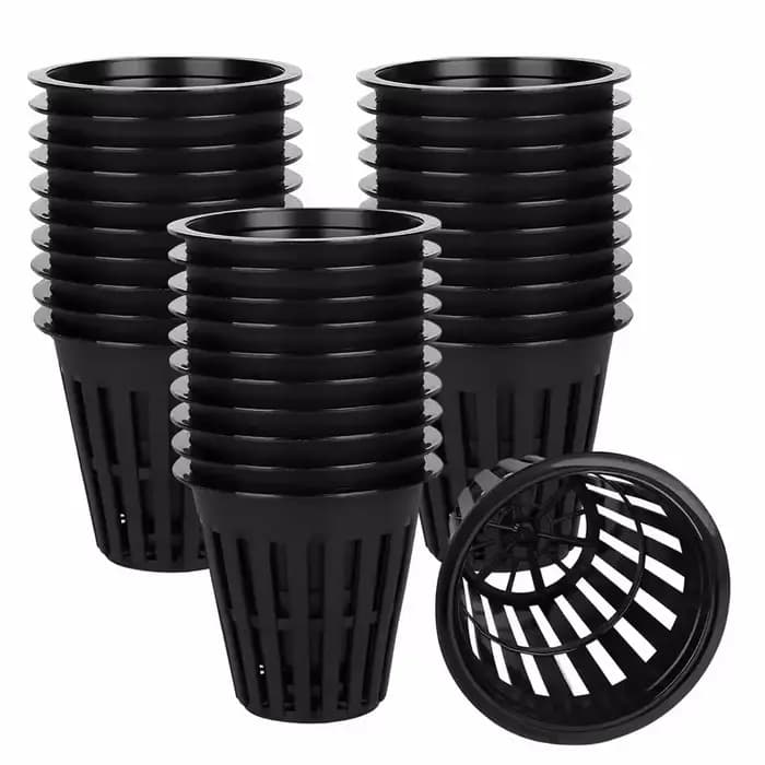 50/100 pièces 2 pouces jardin fendu maille filet tasses rond Net tasses Pots pour hydroponique fendu