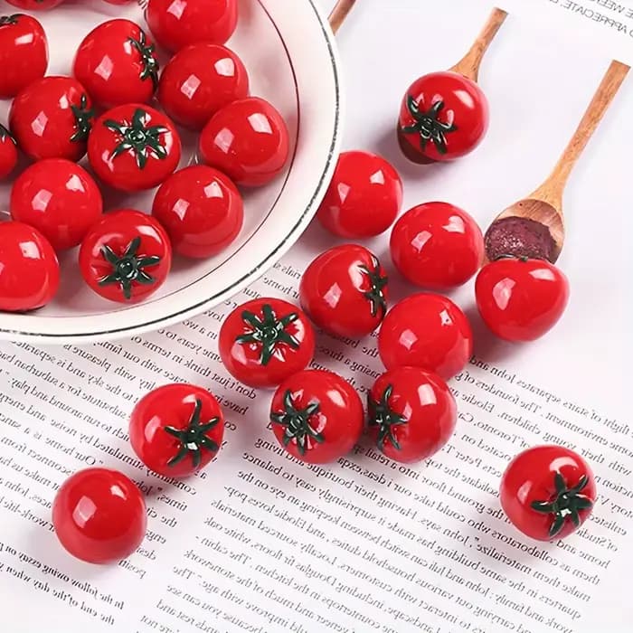 10 pièces bricolage Mini modèle de tomate ornements bricolage accessoires artisanat d'art approvisionnement décoration de la maison parfait bijoux à bricoler soi-même artisanat artisanat d'art