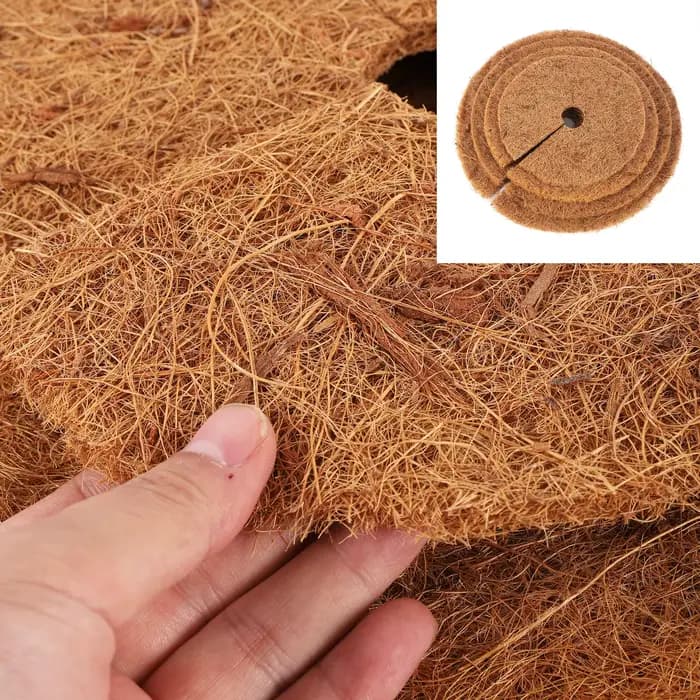 Tapis de protection en Fiber de noix de coco naturelle, 25/30/35/40cm, pour Pot de fleur, disque, co
