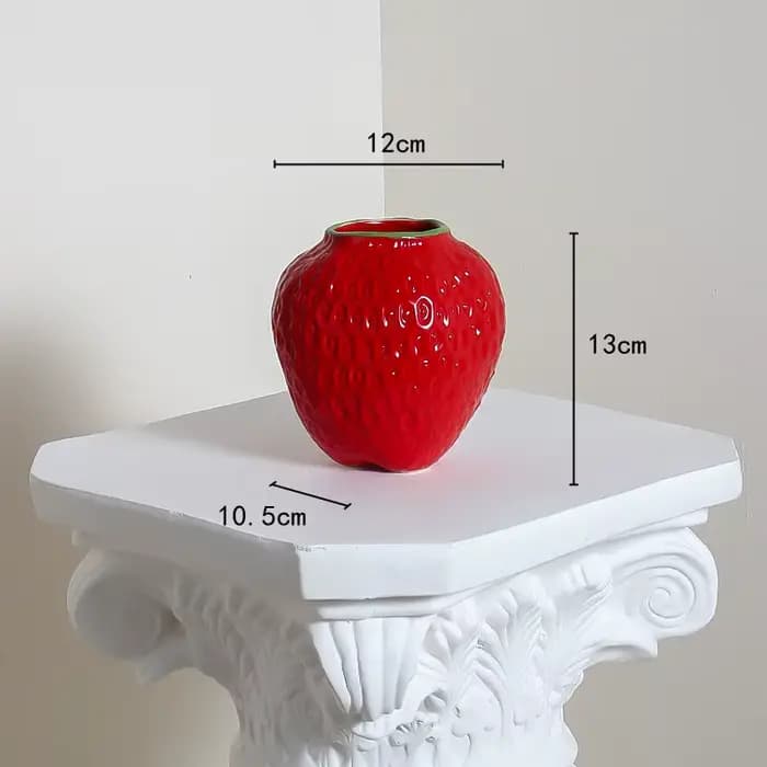Vase à fraises en céramique, dessin animé, artefact de chambre d'enfant, accessoires floraux, Pot de