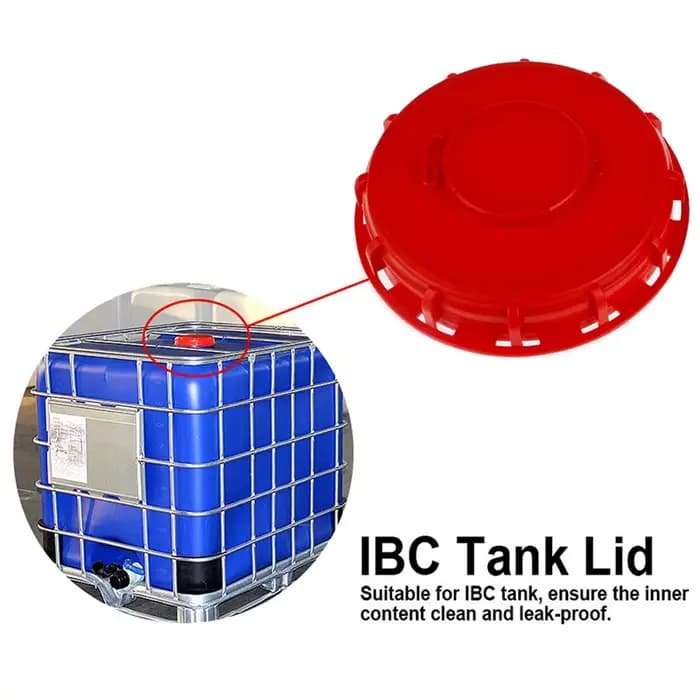 Couvercle IBC rouge, stockage d'eau et de liquide, raccord de réservoir IBC, adaptateur de capuchon