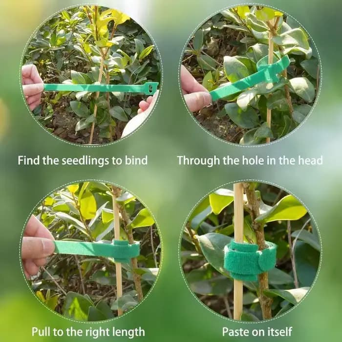 Attaches pour plantes en nylon antidérapantes réutilisables, avec attaches auto-agrippantes, réglabl
