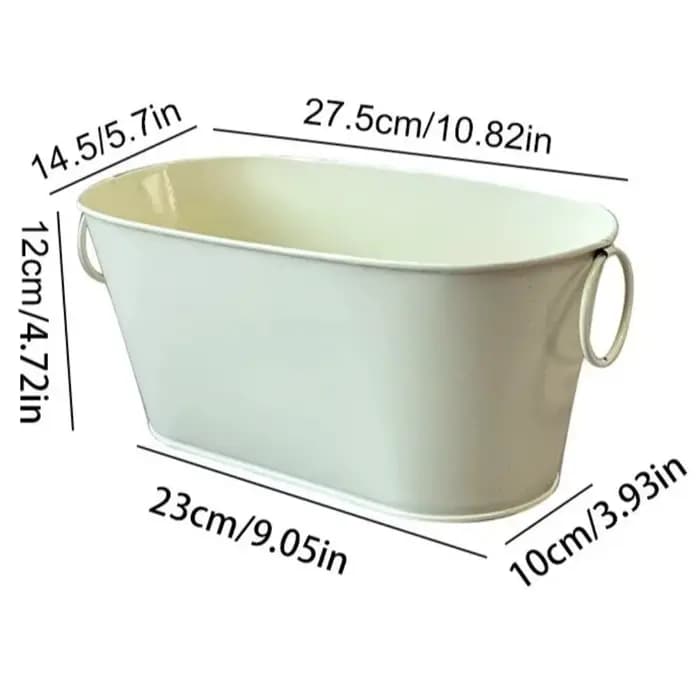 Pot de fleurs rustique multifonctionnel en fer