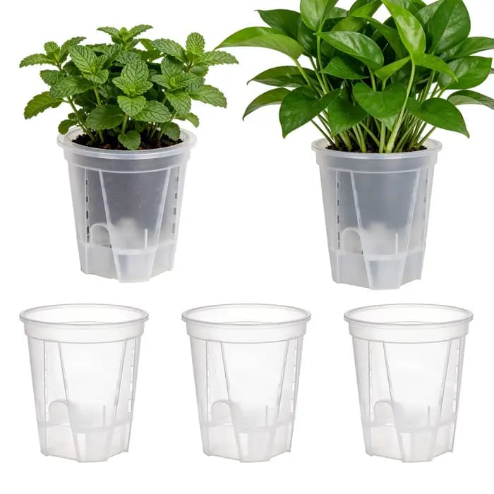 Lot de 5 pots auto-arrosants pour orchidées