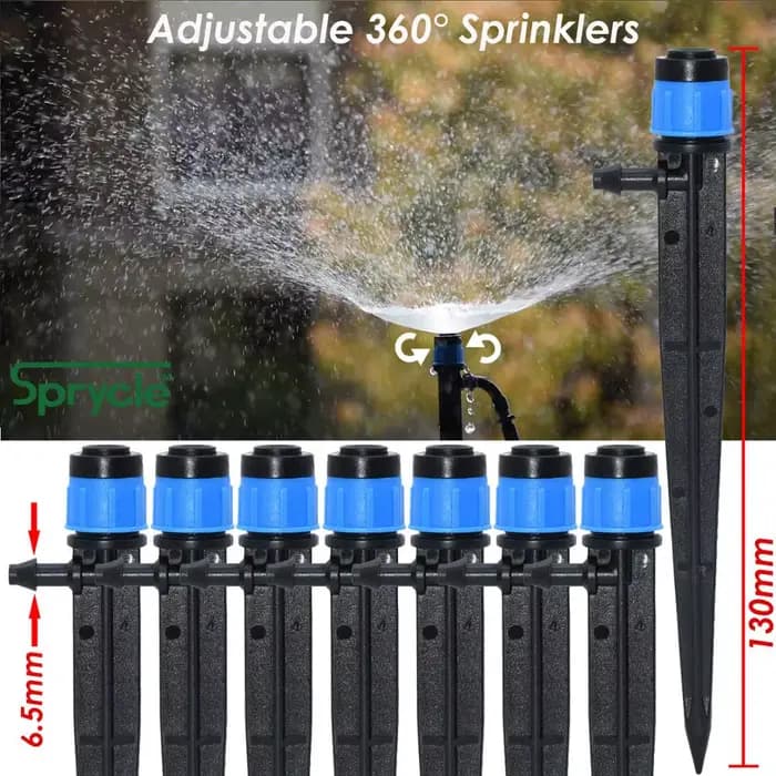 SPRINCLE-Arrosage de jardin réglable, buses d'irrigation goutte à goutte, tuyau de serre, insertion