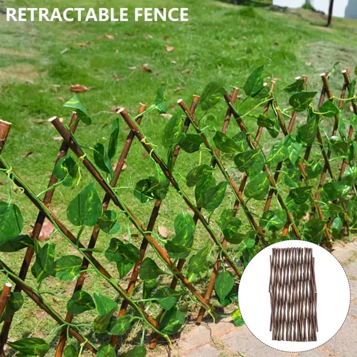 Treillis de jardin extensible en saule, Support pour plantes, treillis grimpant, décoration de clôtu