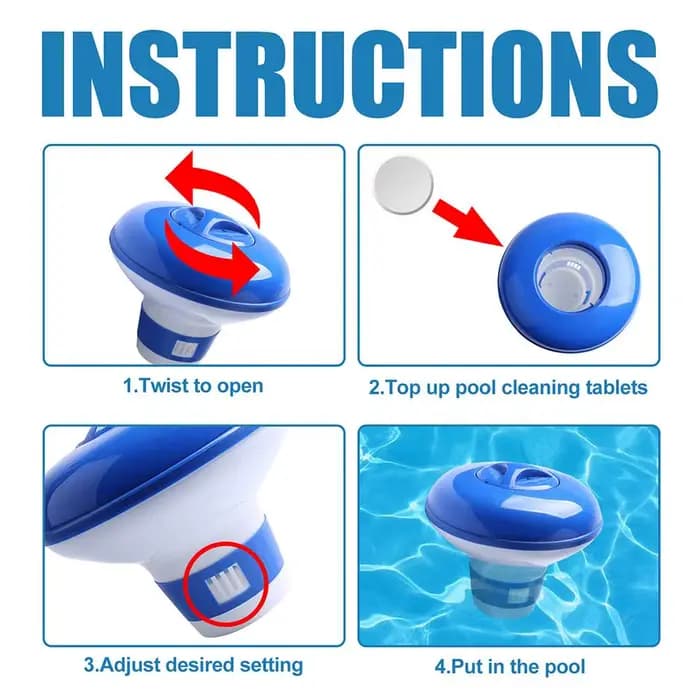 Flotteur distributeur de produits chimiques pour piscine, distributeur flottant de comprimés de chlore et de brome, applicateur pour piscine, spa et bain à remous
