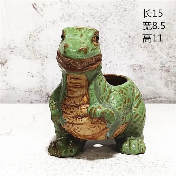 Pot de fleur de dinosaure de dessin animé mignon créatif