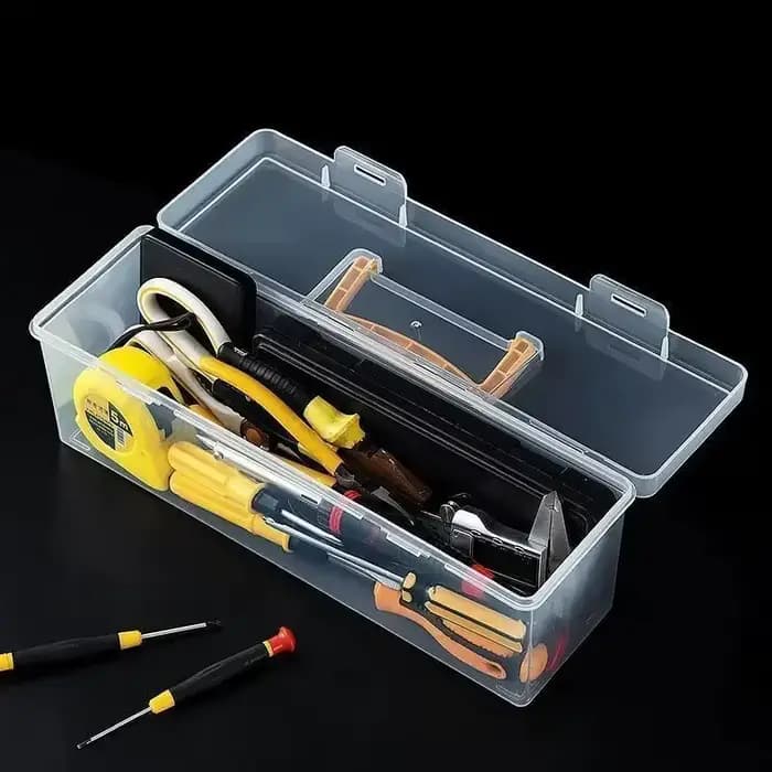 Nouveauté 2026 : Boîte de rangement transparente portable à compartiments pour pièces