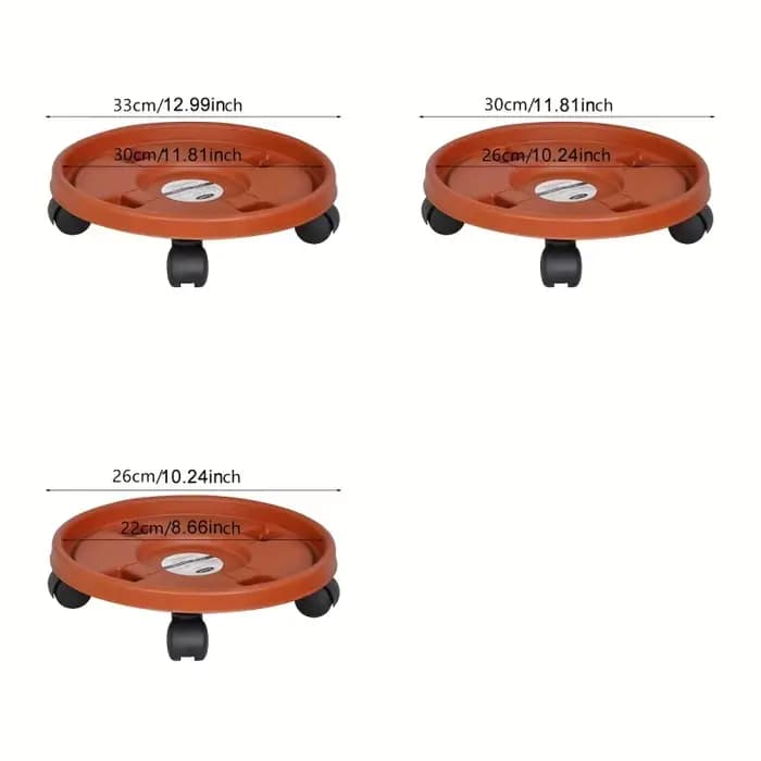 Plateau pour pot de fleurs robuste avec roulettes universelles pour balcons intérieurs et extérieurs