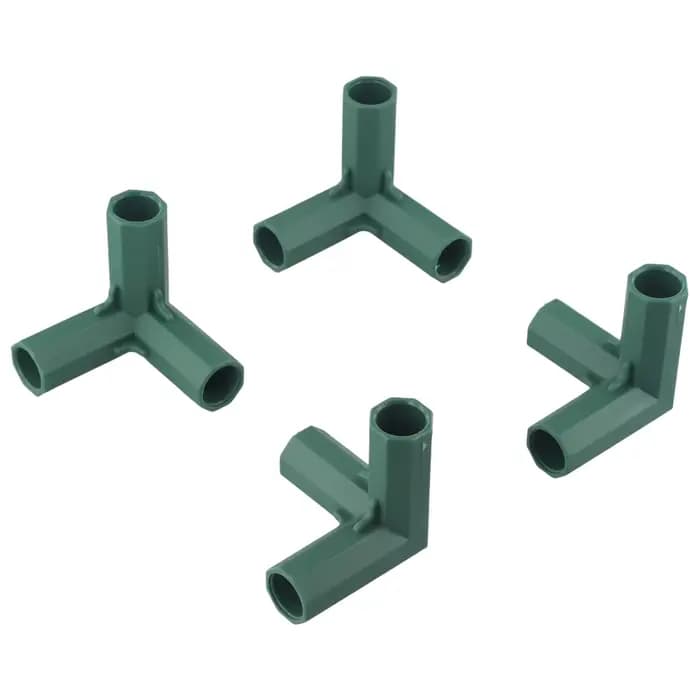 Connecteurs de construction de cadre de serre en plastique de 16mm, 4 pièces, Structure de jardin ex