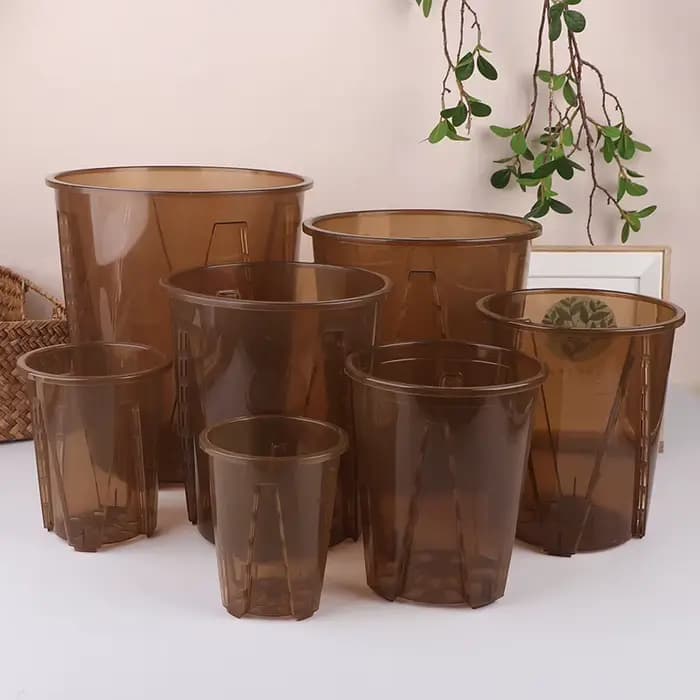 Pots de contrôle des racines d'orchidées en plastique