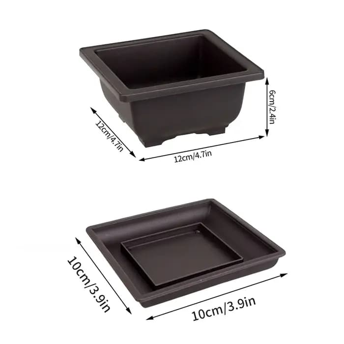 Pots de fleurs rectangulaires Imitation violet argile plantes Pot extérieur jardin paysage bonsaï
