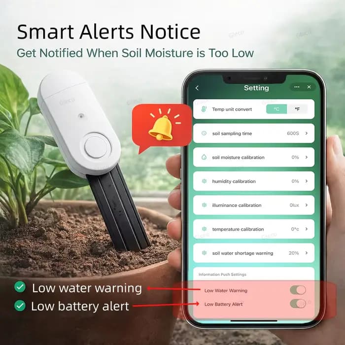 Capteur d'humidité du sol Zigbee, testeur de fertilité, de luminosité du soleil, d'humidité ambiante